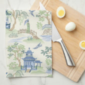 Chinoiserie Geschirrtuch (Viertel Falte)