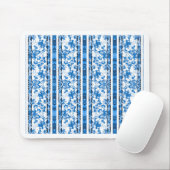Chinoiserie-gestreifter Blumendruck Mousepad (Mit Mouse)
