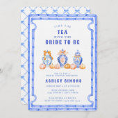 Chinoiserie Ginger Jar Brautparty | Tee-Party Einladung (Vorne/Hinten)