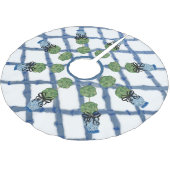 Chinoiserie Ginger Jar Cloud Napkin Polyester Weihnachtsbaumdecke (Schrägansicht)