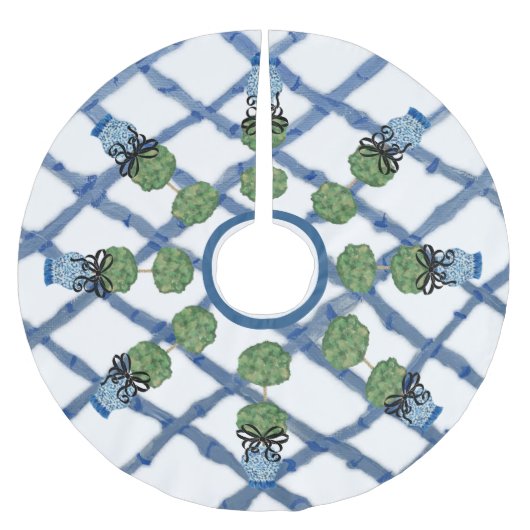 Chinoiserie Ginger Jar Cloud Napkin Polyester Weihnachtsbaumdecke (Vorderseite)