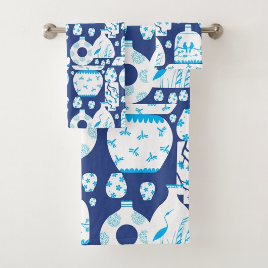 Chinoiserie Ginger Jar Jars Badhandtuch Set (Insitu)