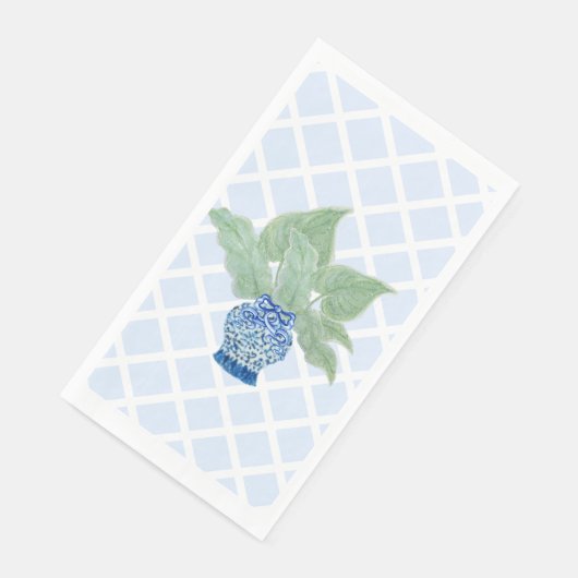 Chinoiserie Ginger Jar Jars Blätter Paper Serviette (Ecke)