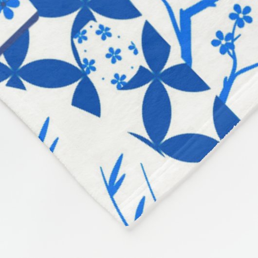 Chinoiserie Ginger Jar Jars Fleece Blanket (Ecke)