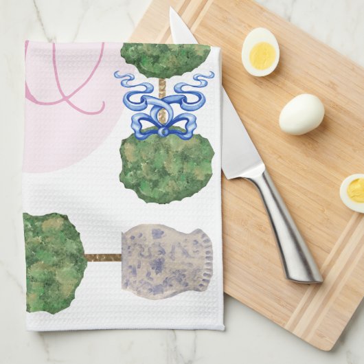 Chinoiserie Ginger Jar Jars Topiary Basket Geschirrtuch (Viertel Falte)