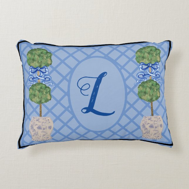 Chinoiserie Ginger Jar Jars Topiary Basket Throw  Dekokissen (Vorderseite)