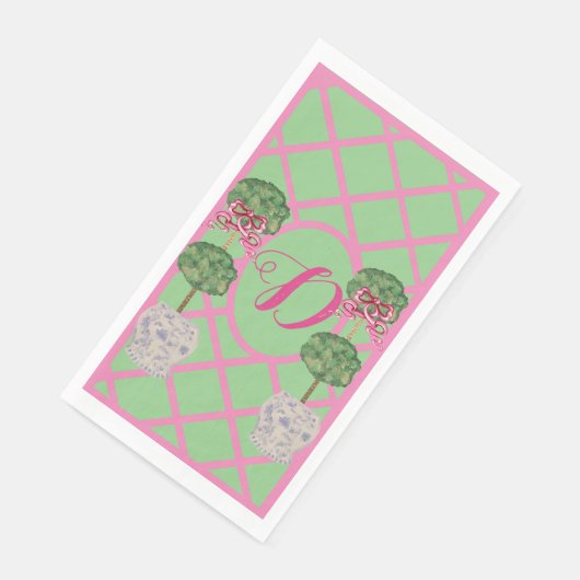 Chinoiserie Ginger Jar Jars Topiary Napkins Serviette (Ecke)