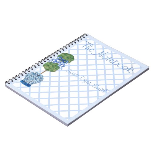 Chinoiserie Ginger Jar Jars Topiary Notebook Notizblock (Linke Seite)