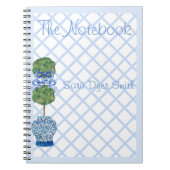 Chinoiserie Ginger Jar Jars Topiary Notebook Notizblock (Vorderseite)