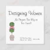 Chinoiserie Ginger Jar Jars Topiary Quadratische Visitenkarte (Vorderseite)