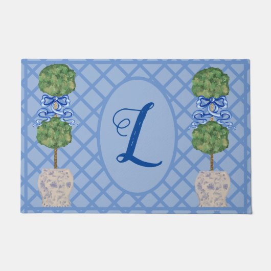 Chinoiserie Ginger Jar Jars Topiary Rug Doormat Fußmatte (Vorderseite)