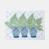 Chinoiserie Ginger Jar Jars Tropical Blätter Doorm Fußmatte (Vorderseite)