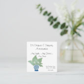 Chinoiserie Ginger Jar Jars Tropical Blätter Quadratische Visitenkarte (Stehend Vorderseite)