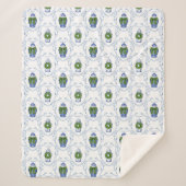 Chinoiserie Ginger Jar Mit Monogramm Sherpadecke (Vorderseite)