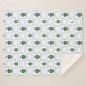 Chinoiserie Ginger Jar Mit Monogramm Sherpadecke (Vorderseite (Horizontal))