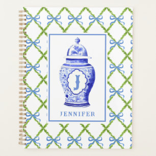 Chinoiserie Ginger Jar Monogramm Planer