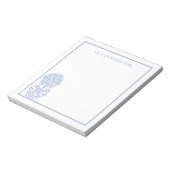 Chinoiserie Ginger Jar Vase mit Blumen Notepad Notizblock (Rotiert)