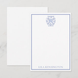 Chinoiserie Ginger Jar Vase Personalisierte NoteCa Dankeskarte