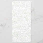 Chinoiserie Green Sage Peony Wedding Menükarte (Rückseite)