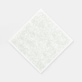 Chinoiserie Green Sage Peony Wedding Serviette (Ecke)