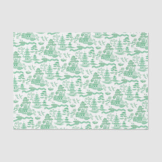 Chinoiserie Green Willow Decoupage Tissue Paper Seidenpapier