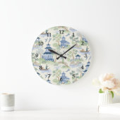 Chinoiserie Große Wanduhr (Zuhause)