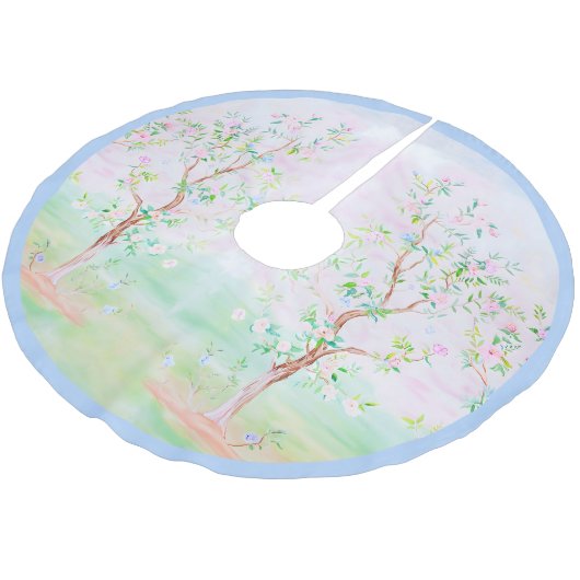 Chinoiserie, großmütig polyester weihnachtsbaumdecke (Schrägansicht)