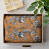 Chinoiserie Halloween Crow & Jack-O-Lantern Muster Seidenpapier (Geschenk)