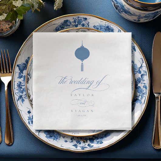 Chinoiserie Hanging Lantern Motif ID1094 Serviette