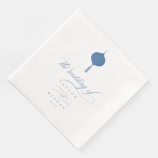 Chinoiserie Hanging Lantern Motif ID1094 Serviette (Ecke)