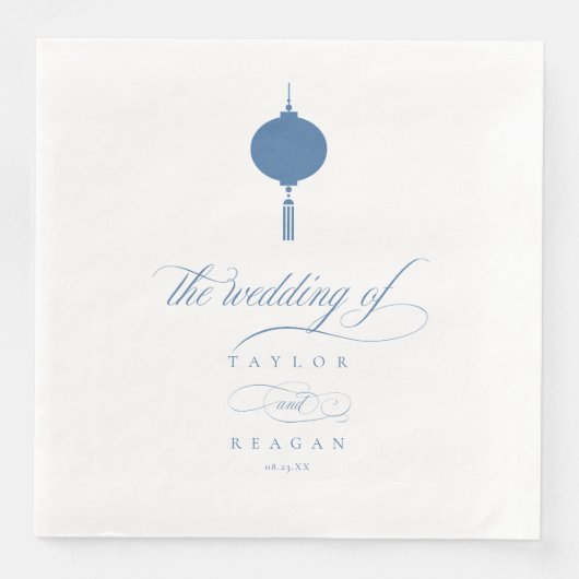 Chinoiserie Hanging Lantern Motif ID1094 Serviette (Vorderseite)