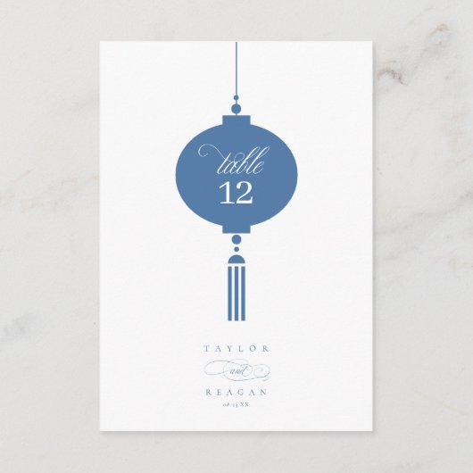 Chinoiserie Hanging Lantern Motif Tabelle Nr. ID10 Einladung (Rückseite)