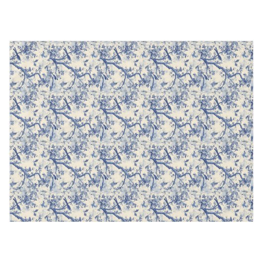 Chinoiserie Harmonie: Bird & Tree Tablecloth Tischdecke (Vorderseite (Horizontal))