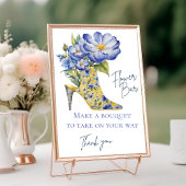 Chinoiserie High-Heel Blume Bar Tischnummer