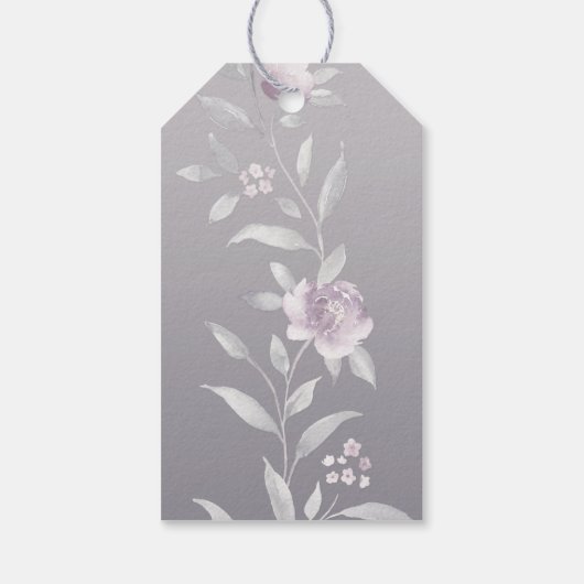 Chinoiserie Hochzeit Monogramm Geschenkanhänger (Rückseite)