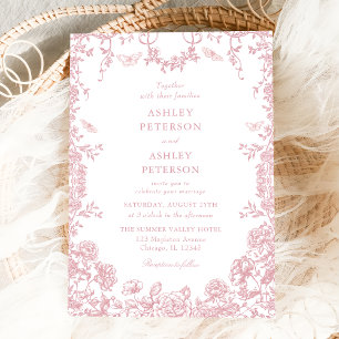 Chinoiserie Hochzeit von Pink Toile Einladung