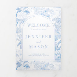 Chinoiserie Hochzeitskalender Dreifach Gefaltete Einladung