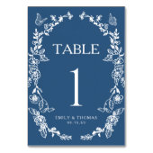 Chinoiserie Hochzeitskarte Tischnummer (Rückseite)