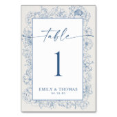 Chinoiserie Hochzeitskarte Tischnummer (Rückseite)