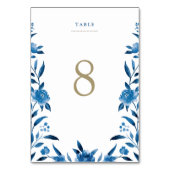 Chinoiserie Hochzeitskarte Tischnummer (Rückseite)