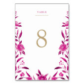Chinoiserie Hochzeitskarte Tischnummer (Rückseite)