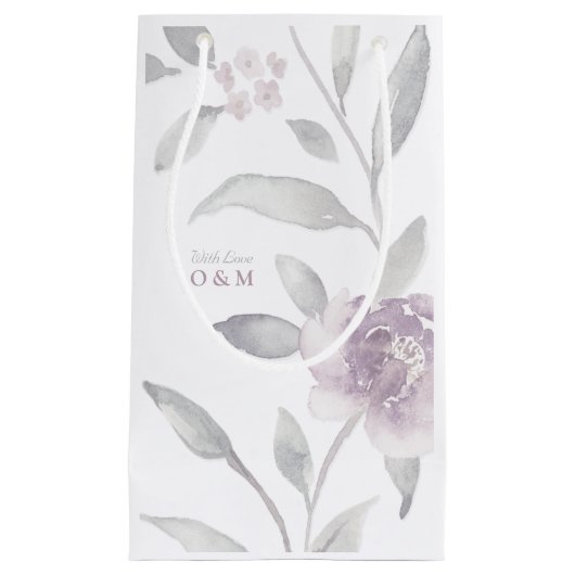 Chinoiserie Hochzeitsmonogramm Kleine Geschenktüte (Vorderseite)