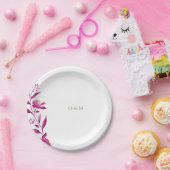 Chinoiserie Hochzeitsmonogramm Pappteller (Party)