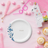 Chinoiserie Hochzeitsmonogramm Pappteller (Party)