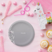 Chinoiserie Hochzeitsmonogramm Pappteller (Party)