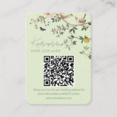 Chinoiserie-Hochzeitswebsite RSVP-QR-Code  Begleitkarte (Vorderseite)
