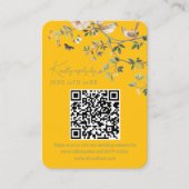 Chinoiserie-Hochzeitswebsite RSVP-QR-Code Begleitkarte (Vorderseite)