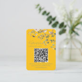 Chinoiserie-Hochzeitswebsite RSVP-QR-Code Begleitkarte (Stehend Vorderseite)