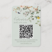 Chinoiserie-Hochzeitswebsite RSVP-QR-Code Begleitkarte (Vorderseite)