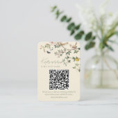 Chinoiserie-Hochzeitswebsite RSVP-QR-Code Begleitkarte (Stehend Vorderseite)